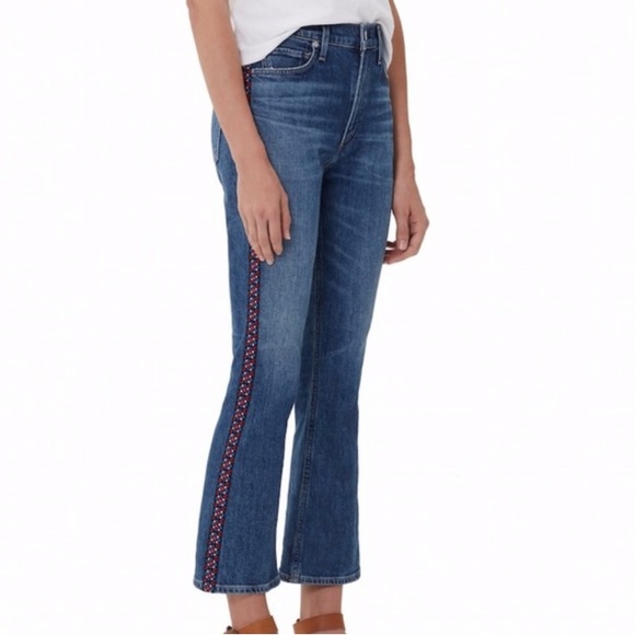 Citizens Of Humanity Denim - Citizens‎ of Humanity~Women’s Tangier Embroidered Demy Cropped Flare Jeans~Sz 27